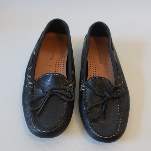 Womens L'Artigiano Sorrentino Black Leather Flat Driving Shoes 39D US/9D* - Picture 3 of 11